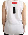 Dolce & Gabbana Crystal Embellished Sleeveless Cotton Top