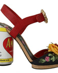Dolce & Gabbana Multicolor Floral Crystal Embellished Sandals