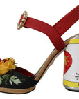 Dolce & Gabbana Multicolor Floral Crystal Embellished Sandals