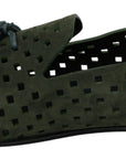 Dolce & Gabbana Elegant Green Suede Loafers for Men