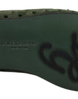 Dolce & Gabbana Elegant Green Suede Loafers for Men