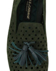 Dolce & Gabbana Elegant Green Suede Loafers for Men