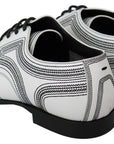 Dolce & Gabbana Elegant White Leather Derby Shoes