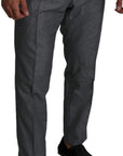 Dolce & Gabbana Elegant Gray Slim Fit Dress Trousers
