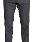 Dolce & Gabbana Elegant Gray Slim Fit Dress Trousers