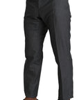 Dolce & Gabbana Elegant Gray Slim Fit Dress Trousers