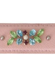 Dolce & Gabbana Stunning Pink Crystal Studded Leather Strap