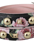 Dolce & Gabbana Elegant Floral Leather Shoulder Strap