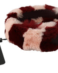Dolce & Gabbana Bordeaux Pink Fur Shoulder Strap Luxury Accessory