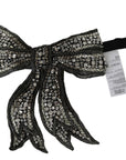 Dolce & Gabbana Elegant Silver Silk Bowtie