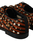 Dolce & Gabbana Tiger Pattern Crystal Embellished Flats