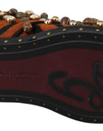 Dolce & Gabbana Tiger Pattern Crystal Embellished Flats