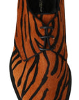 Dolce & Gabbana Tiger Pattern Dress Shoes with Pony Hair