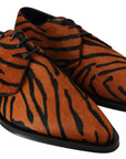Dolce & Gabbana Tiger Pattern Dress Shoes with Pony Hair