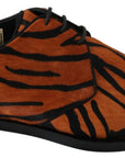 Dolce & Gabbana Tiger Pattern Dress Shoes with Pony Hair