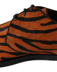 Dolce & Gabbana Tiger Pattern Dress Shoes with Pony Hair