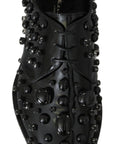 Dolce & Gabbana Elegant Black Dress Shoes with Crystals
