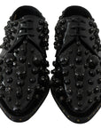 Dolce & Gabbana Elegant Black Dress Shoes with Crystals