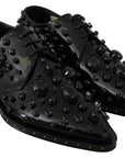 Dolce & Gabbana Elegant Black Dress Shoes with Crystals