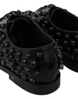 Dolce & Gabbana Elegant Black Dress Shoes with Crystals