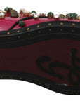 Dolce & Gabbana Fuchsia Pink Crystal Patent Flats