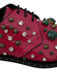 Dolce & Gabbana Fuchsia Pink Crystal Patent Flats