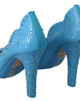 Dolce & Gabbana Crystal Embellished Blue Cinderella Pumps