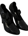 Dolce & Gabbana Elegant Crystal Embellished Cinderella Pumps