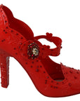 Dolce & Gabbana Chic Red Crystal Cinderella Pumps