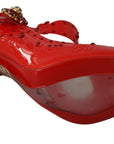 Dolce & Gabbana Chic Red Crystal Cinderella Pumps