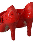 Dolce & Gabbana Chic Red Crystal Cinderella Pumps