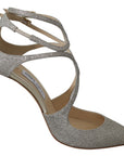 Jimmy Choo Platinum Ice Lancer Leather Pumps - Elegance Refined