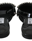 Jimmy Choo Elegant Black Patent Flats with Crystal Accent