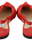 Jimmy Choo Chic Red Pointed Toe Leather Flats