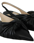 Jimmy Choo Elegant Pointed Toe Leather Flats