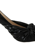 Jimmy Choo Elegant Black Leather Pointed Toe Pumps