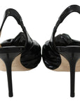 Jimmy Choo Elegant Black Leather Pointed Toe Pumps