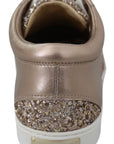 Jimmy Choo Ballet Pink Glitter Leather Sneakers