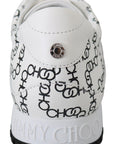 Jimmy Choo Elegant Monochrome Leather Sneakers