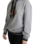 Dolce & Gabbana Exclusive Hooded Gray Cotton Sweater