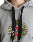 Dolce & Gabbana Exclusive Hooded Gray Cotton Sweater