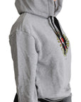 Dolce & Gabbana Exclusive Hooded Gray Cotton Sweater
