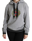 Dolce & Gabbana Exclusive Hooded Gray Cotton Sweater