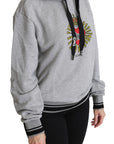 Dolce & Gabbana Exclusive Hooded Gray Cotton Sweater
