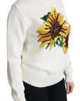 Dolce & Gabbana Elegant Knitted Sunflower Sweater