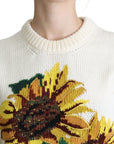 Dolce & Gabbana Elegant Knitted Sunflower Sweater