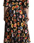 Dolce & Gabbana Chic Multicolor Maxi Desserts Print Dress