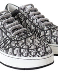 Jimmy Choo Glittering Slip-On Sneakers - Silver and Black