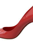 Dolce & Gabbana Elegant Dark Pink Patent Leather Pumps