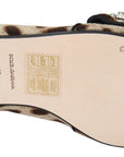 Dolce & Gabbana Leopard Print Crystal Embellished Loafers